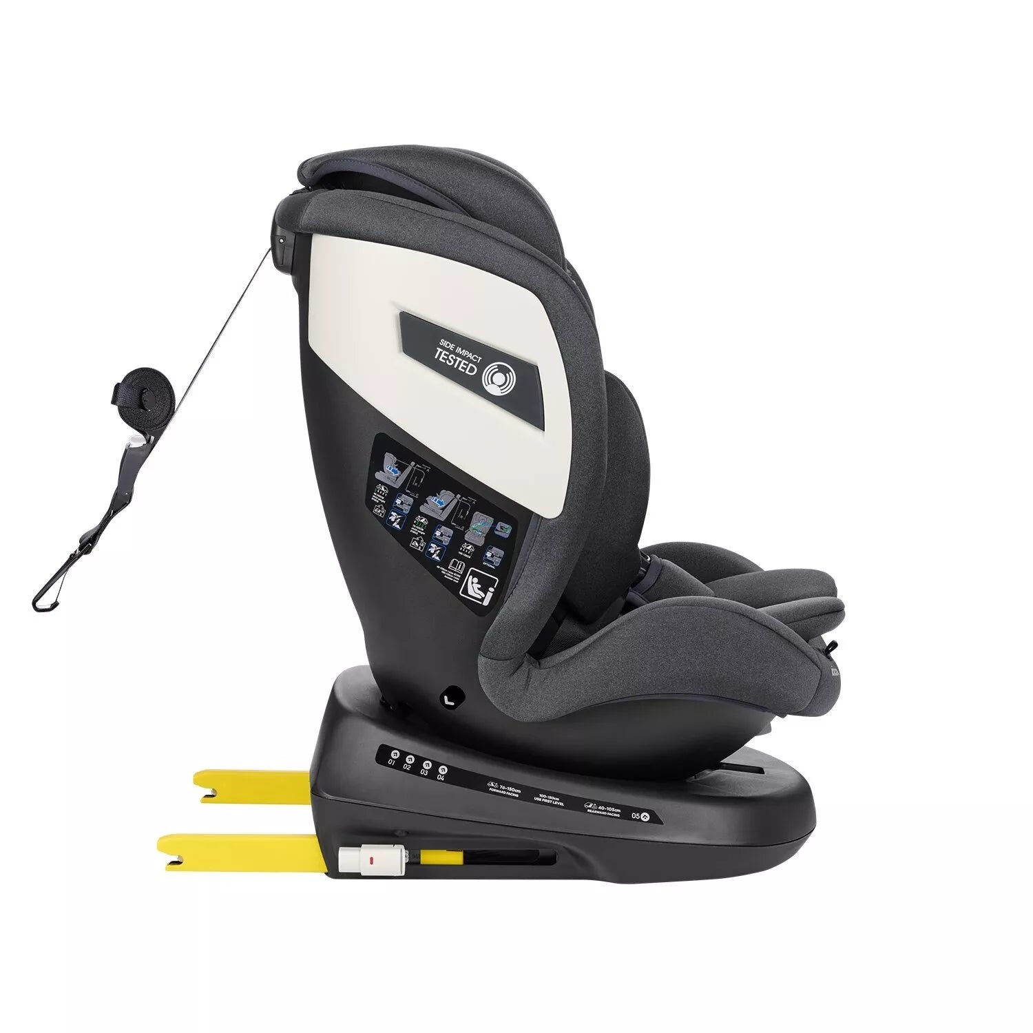 Automobilinė kėdutė Kikka Boo I-CRUISE  i-SIZE, 40-150 cm Grey