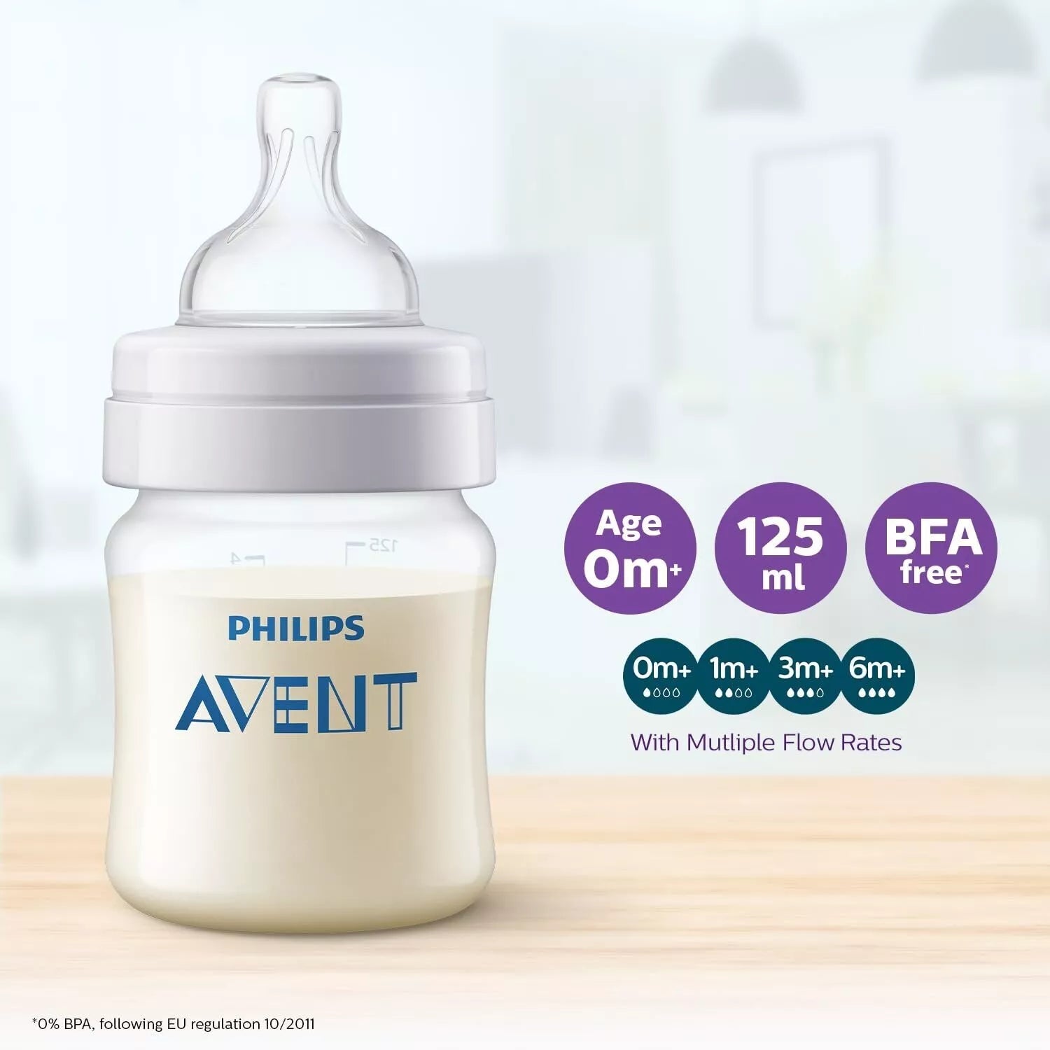 AVENT buteliukas Classic+ 125ml, SCF560/17
