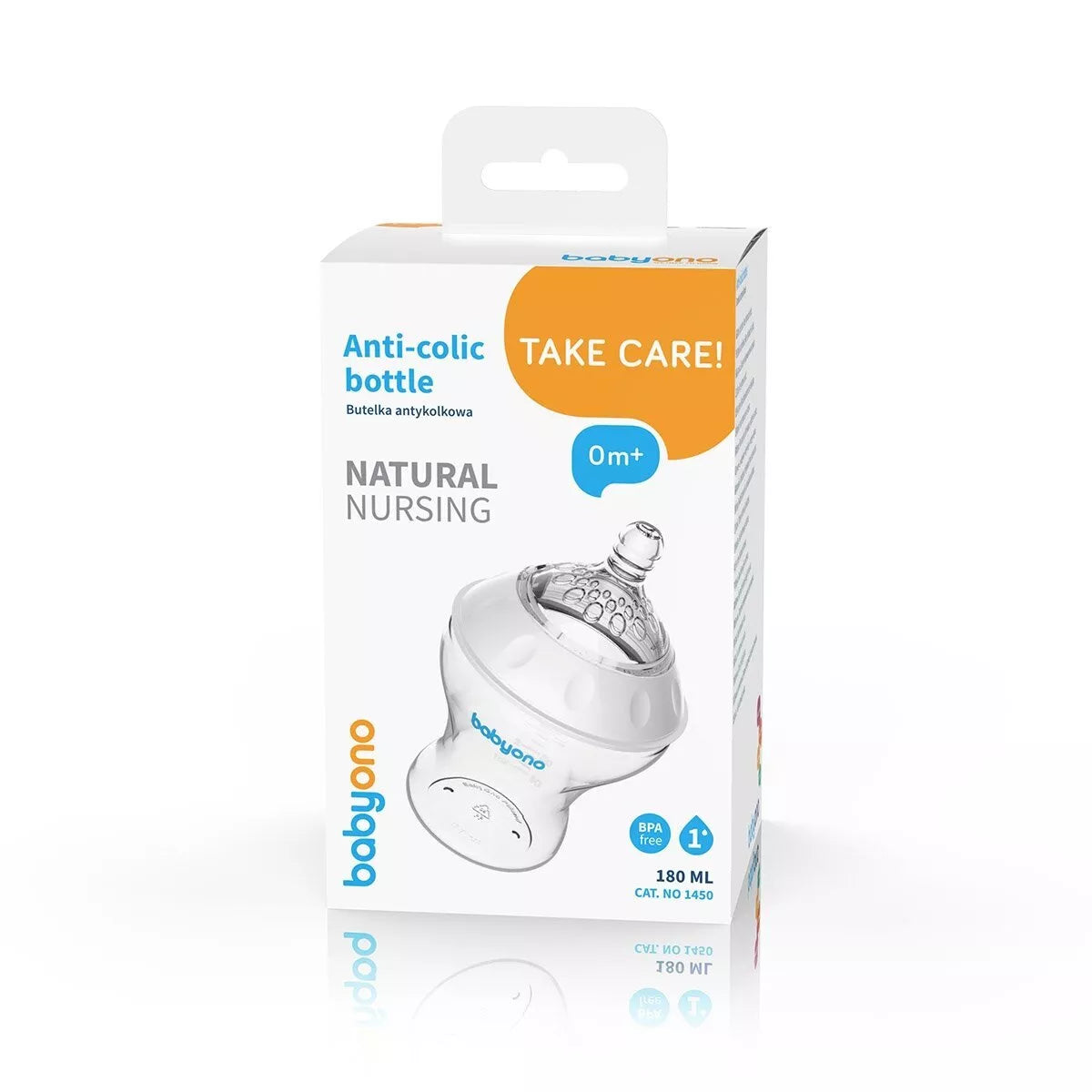Buteliukas BabyOno Anti-colic NATURAL NURSING 180 ml