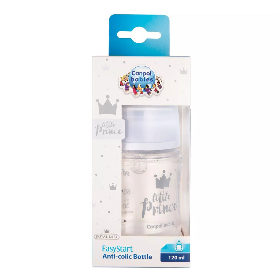 Canpol buteliukas 120 ml ANTI-COLIC ROYAL BABY