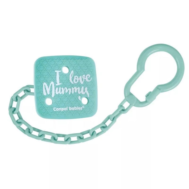 Čiulptuko laikiklis-grandinėlė  Canpol I LOVE MUMMY, 2/434