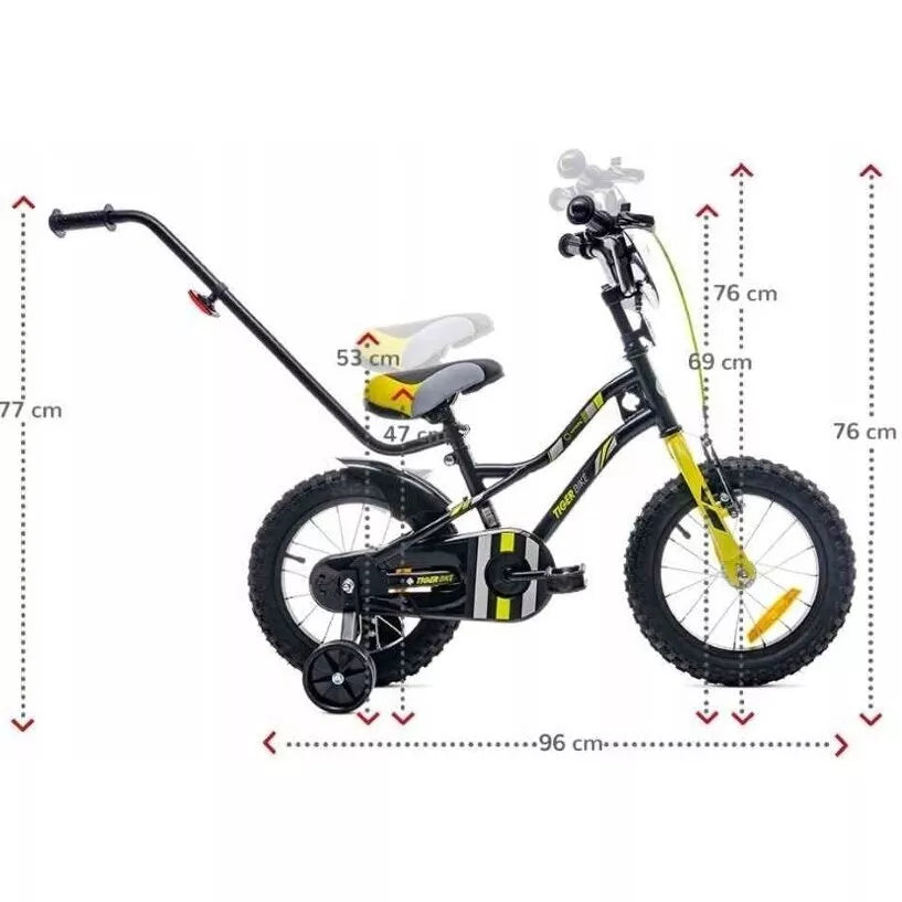 Dviratis TIGER Bike 14'' Black/Yellow