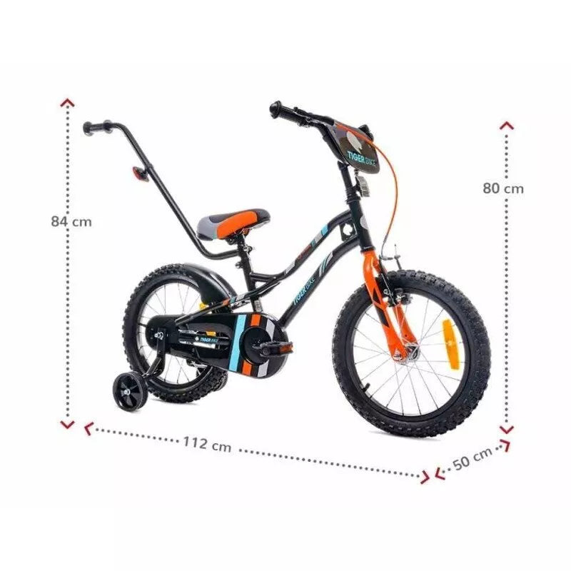 Dviratis TIGER Bike 16'' Black/Orange