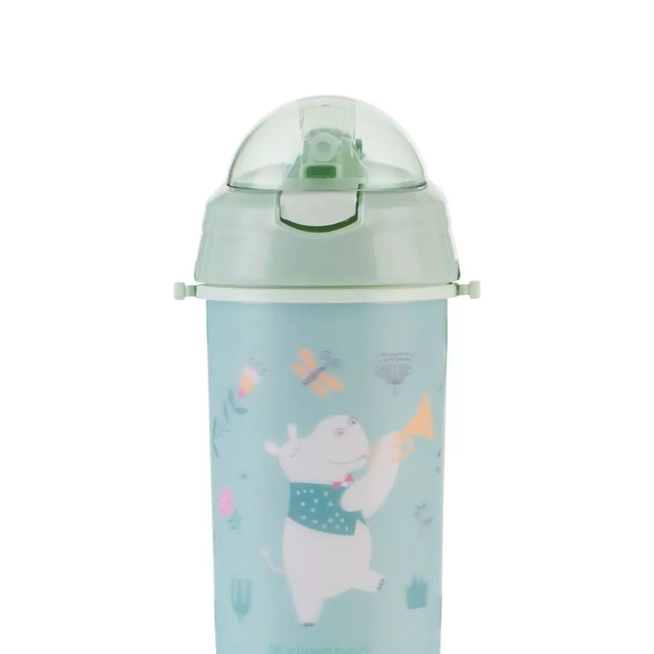 Gertuvė neišsiliejanti su silikoniniu šiaudeli ir dirželiu MUSIC FEST Mint