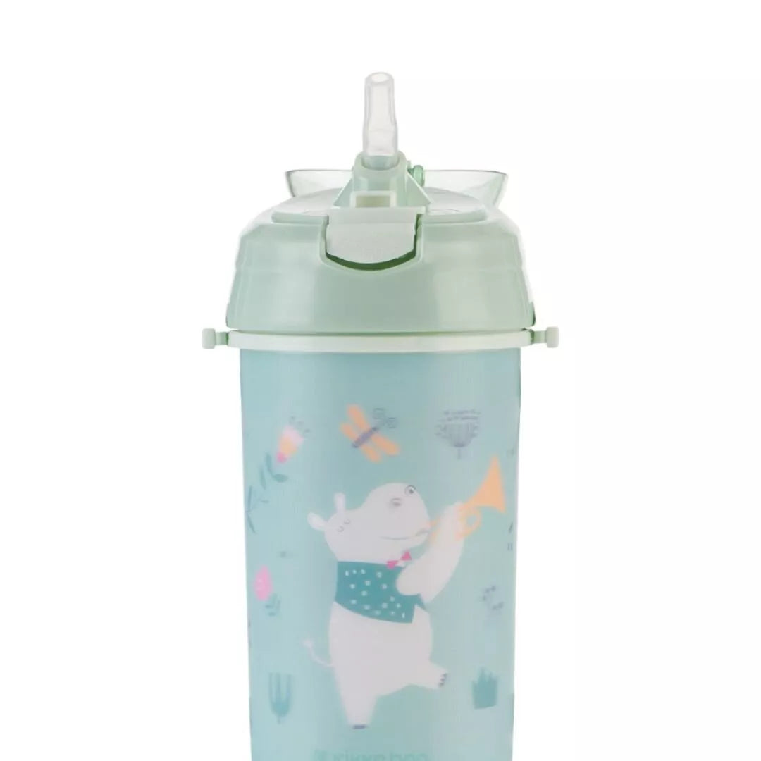 Gertuvė neišsiliejanti su silikoniniu šiaudeli ir dirželiu MUSIC FEST Mint