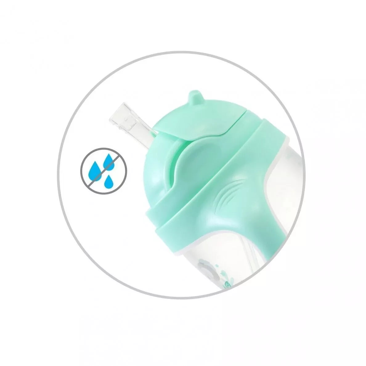 Gertuvė neišsipilanti su šiaudeliu BabyOno 1464/03