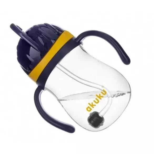 Gertuvė neišsipilanti su šiaudeliu, svareliu ir rankenėlėmis Akuku A0165