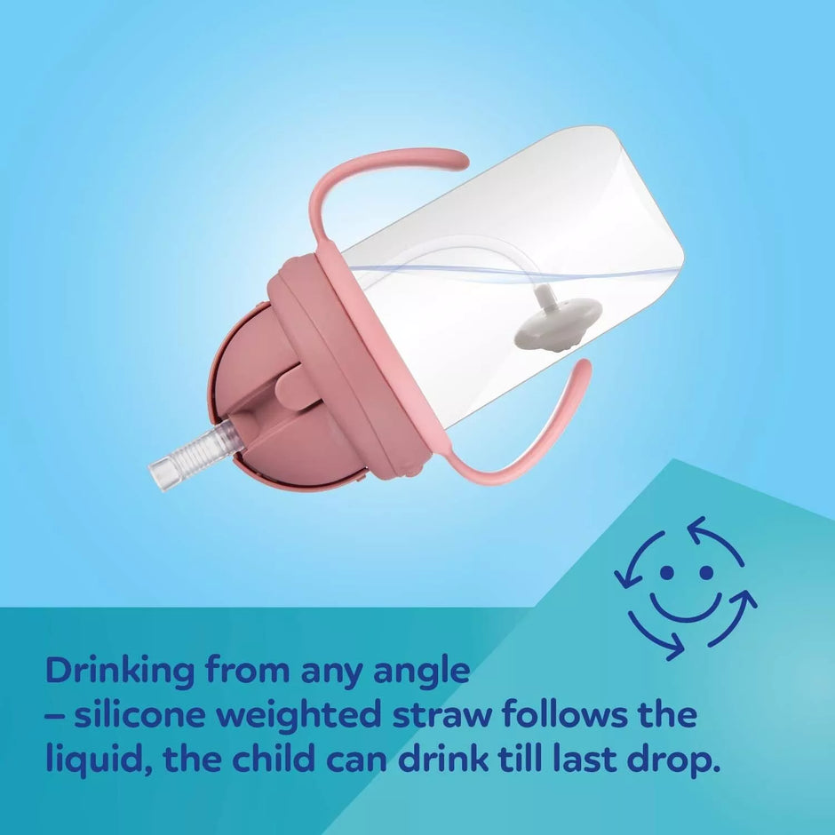 Gertuvė neišsipilanti su šiaudeliu Canpol EXOTIC ANIMALS 56/606