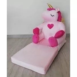 Ištiesiamas vaikiškas fotelis VIENARAGIS Beige