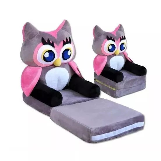 Ištiesiamas vaikiškas fotelis OWL Grey