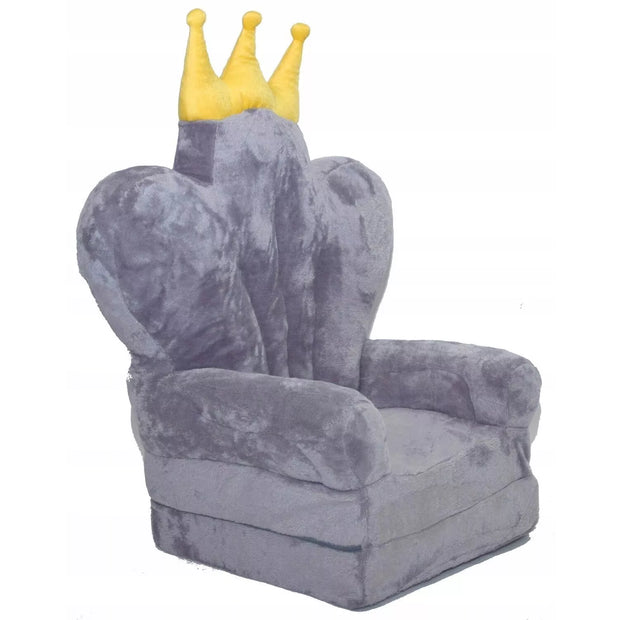 Ištiesiamas vaikiškas fotelis THRONE Grey