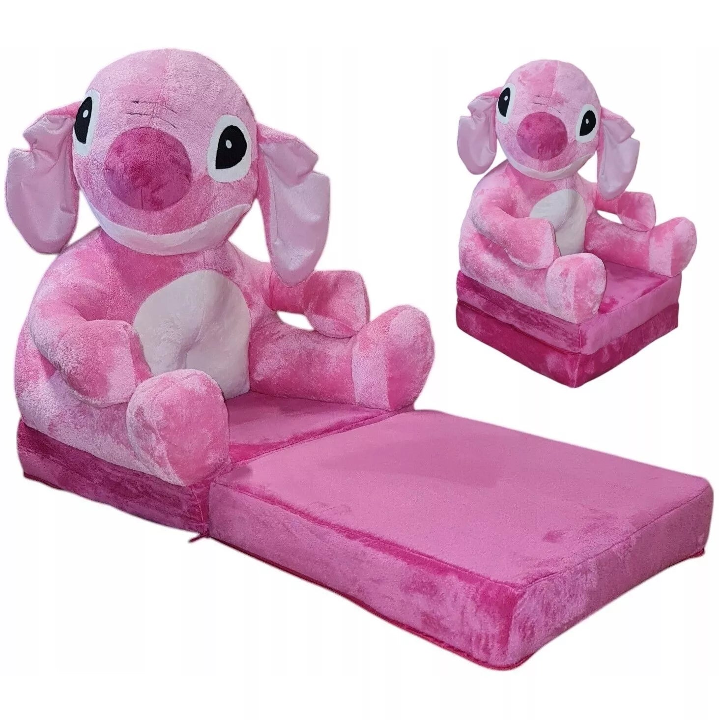 Ištiesiamas vaikiškas fotelis STITCH Pink