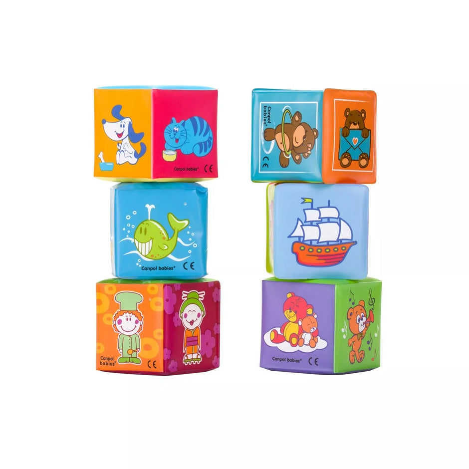 Kaladėlės Canpol  Soft Educational Cubes 2/817, 6 vnt.