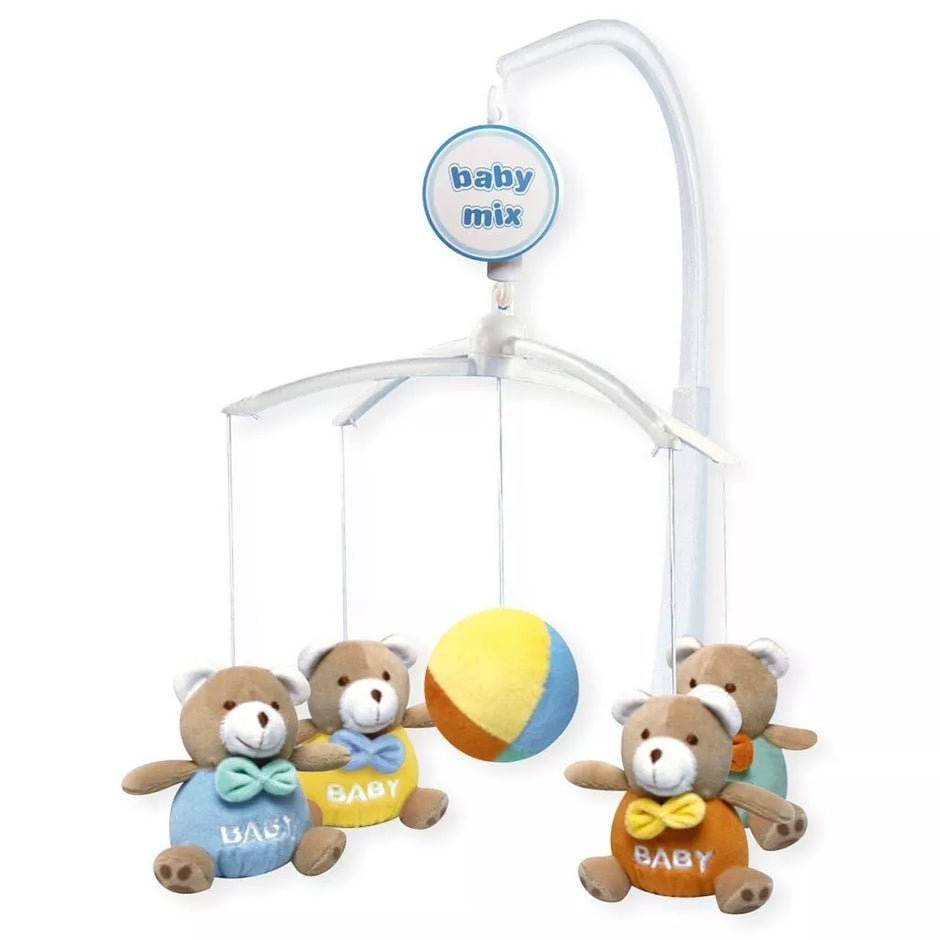 Karuselė muzikinė su minkštais žaisliukais Baby Mix BABY BEARS