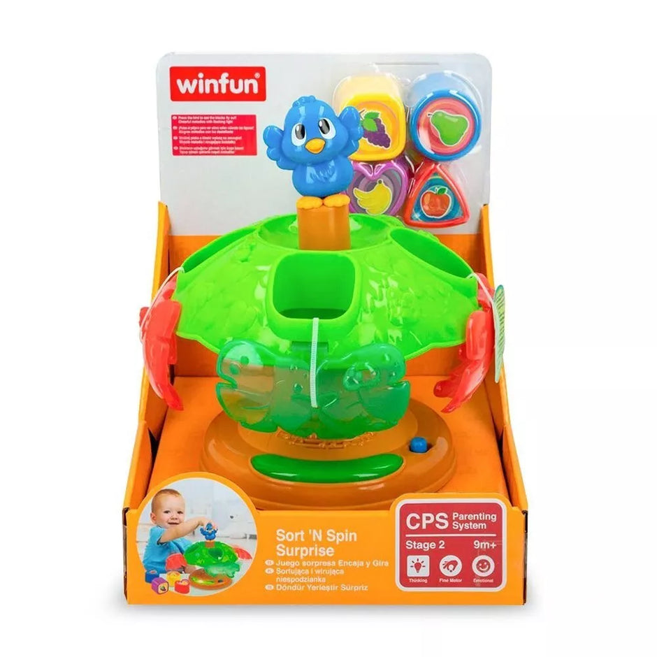 Karusėlė-rūšiuoklis su efektais Winfun SORT'N SPIN SURPRISE