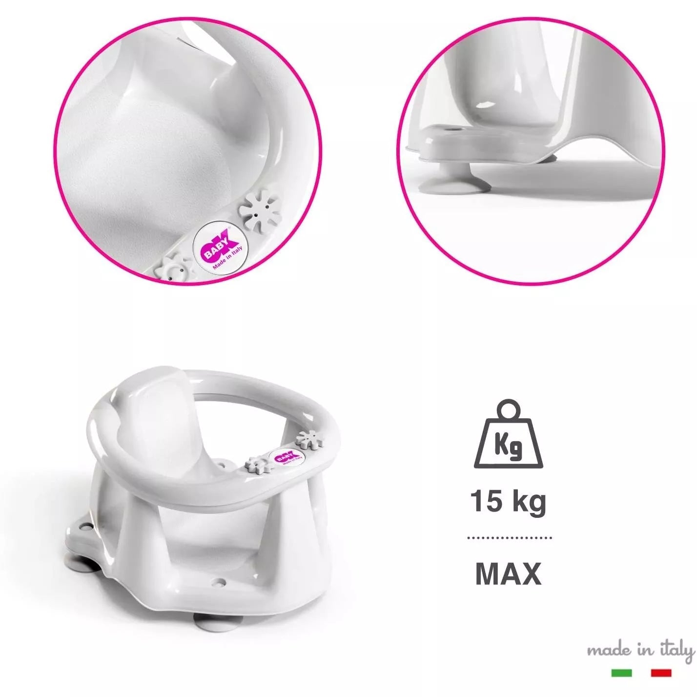 Kėdutė maudymui OK BABY FLIPPER White