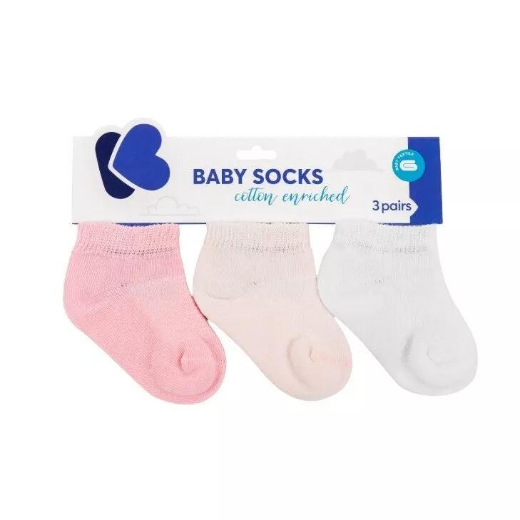 Kojinės kūdikiams PINK, 3 poros
