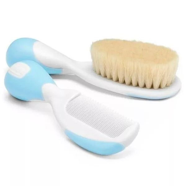 Kūdikių šukos ir šepetys Chicco Blue