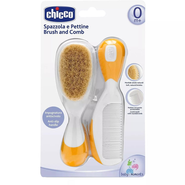 Kūdikių šukos ir šepetys Chicco Orange