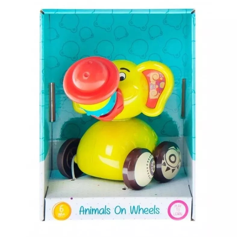 Lavinantis žaislas su ratukais BamBam ANIMALS ON WHEELS