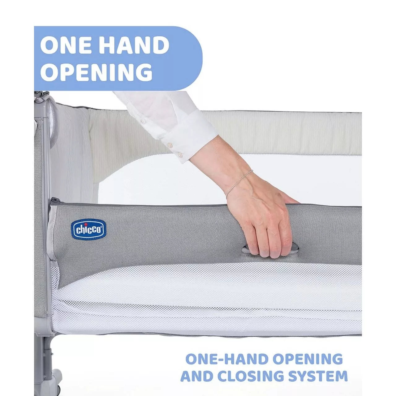 Lopšiukas Chicco NEXT2ME MAGIC Moon Grey