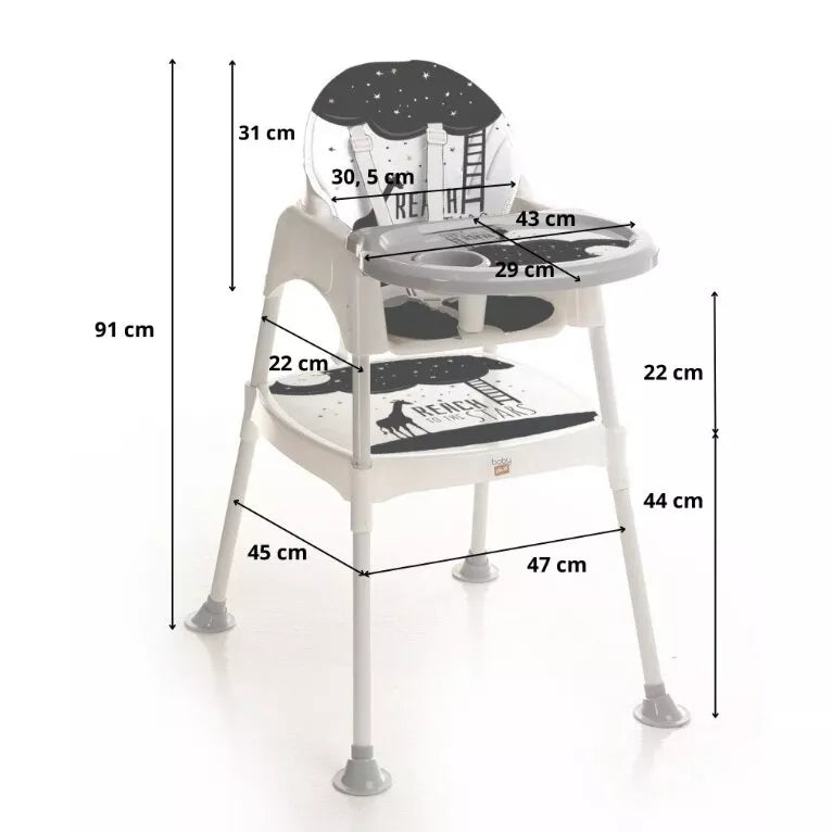 Maitinimo kėdutė STARS 3in1