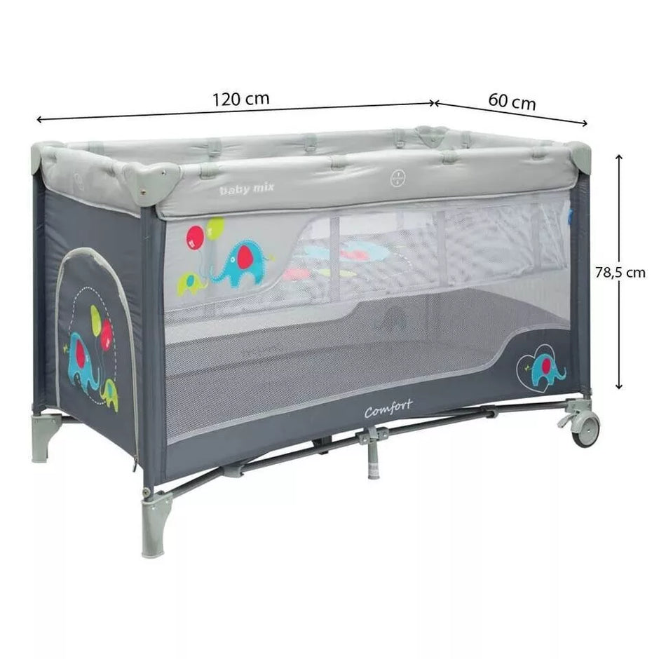 Maniežas-lovytė BabyMix-2 Grey