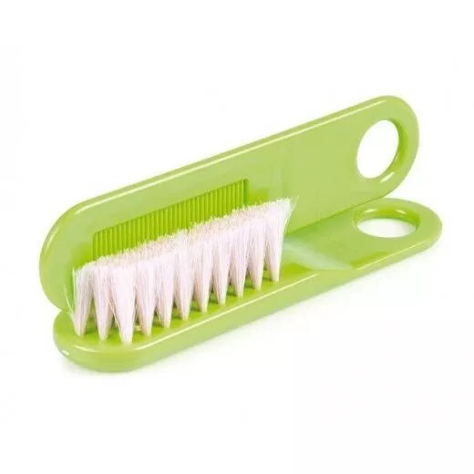 Minkštas plaukų šepetys ir šukos Canpol 2/424 Green