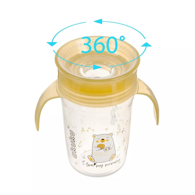 Mokomasis neišsiliejantis puodelis 360° Akuku A0670