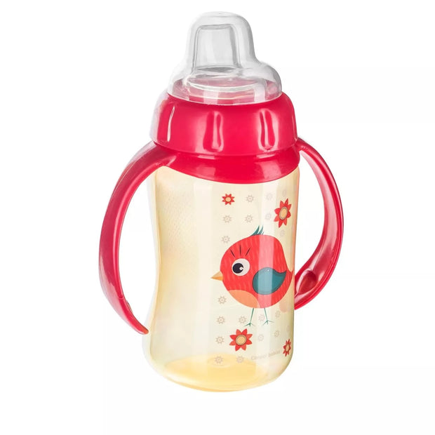 Mokomasis puodelis su silikoniniu snapeliu Canpol CUTE ANIMALS 56/512 Red