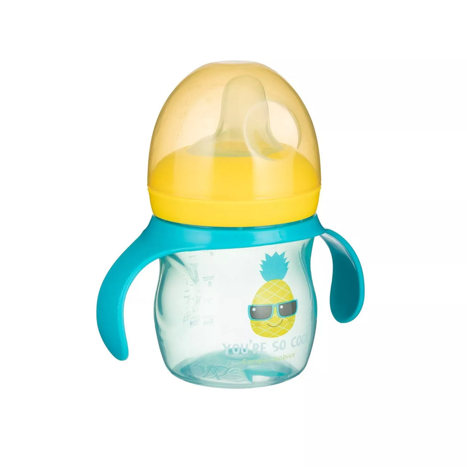 Mokomasis puodelis su silikoniniu snapeliu Canpol SO COOL 57/303 Turquoise