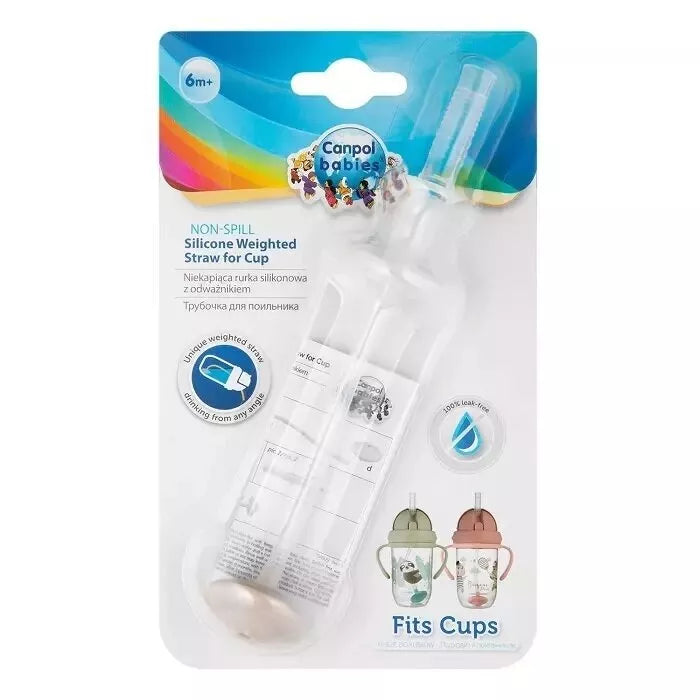 Nelašantis silikoninis šiaudelis su svareliu Canpol 56/609