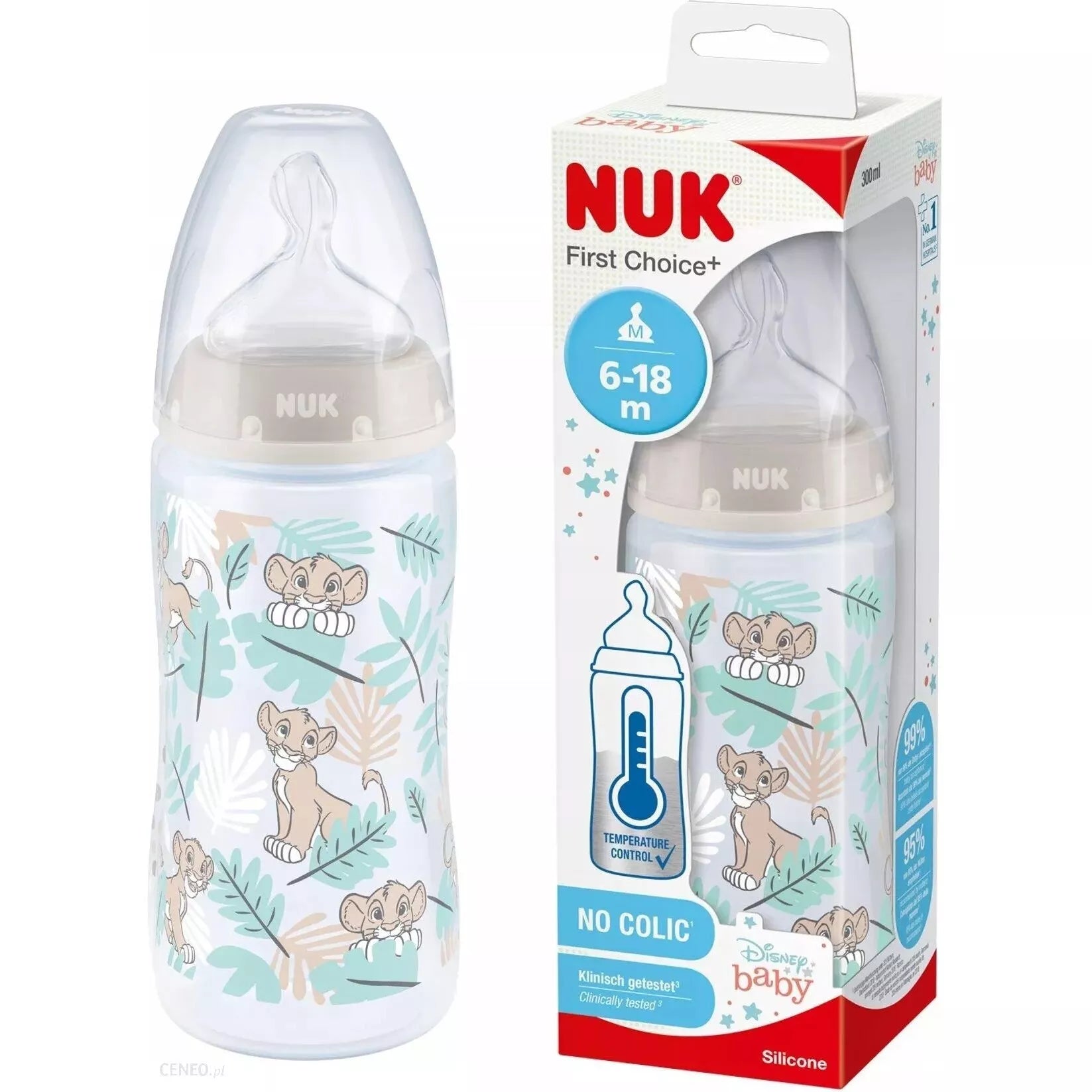 NUK buteliukas 300 ml NO COLIC, 6-18 m