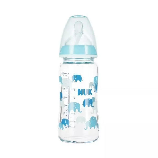 NUK buteliukas stiklinis First Choice+, 240 ml, 0-6