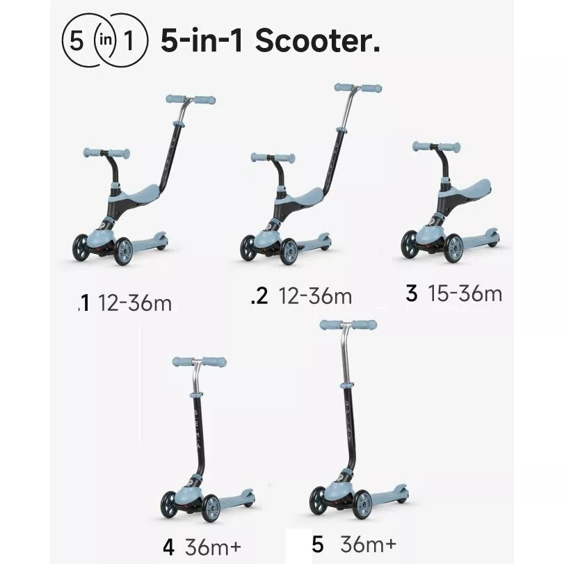 Paspirtukas su sėdyne QPlay SEMA 5in1 Beige