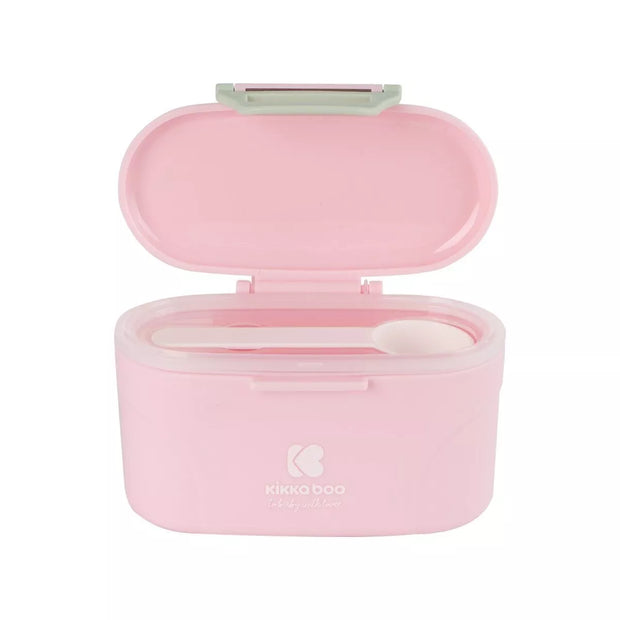 Pieno miltelių indas su dozavimo šaukšteliu, 130g, Pink