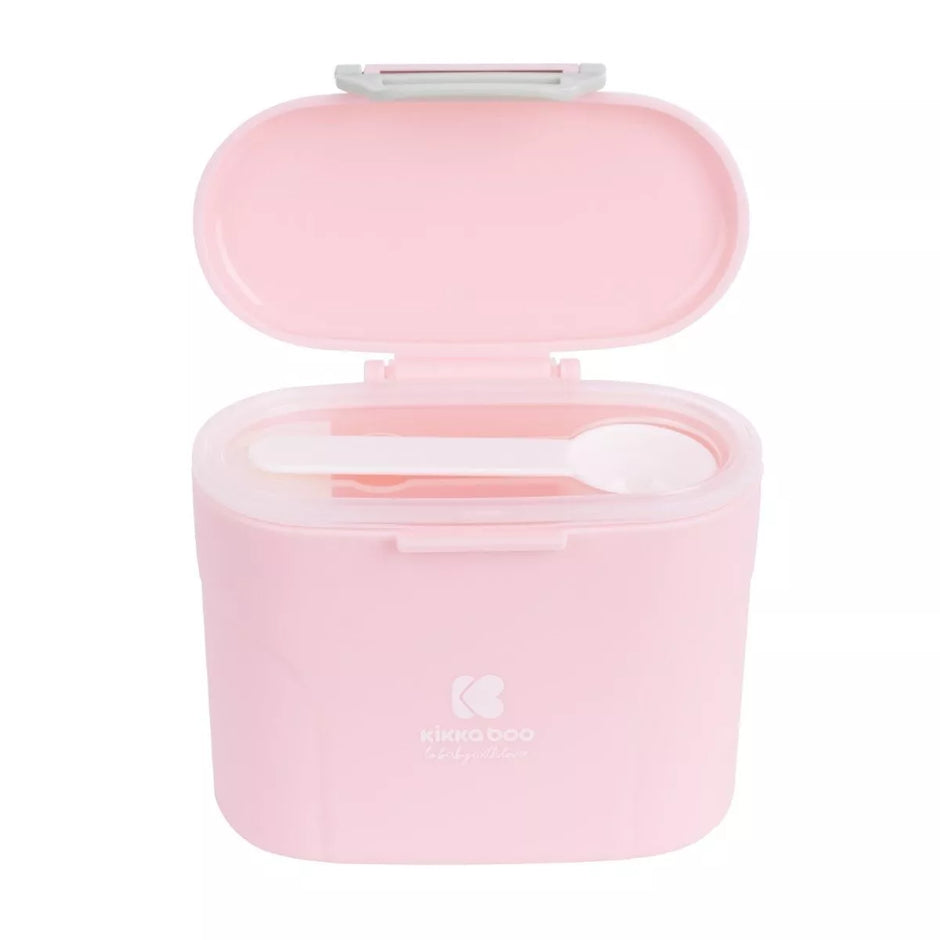 Pieno miltelių indas su dozavimo šaukšteliu, 160g, Pink