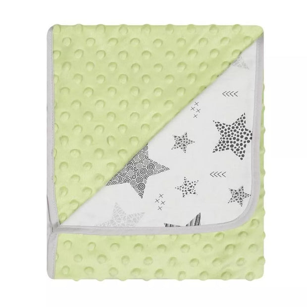 Pledas dvipusis DuetBaby MINKY+COTTON 80x90 cm Green