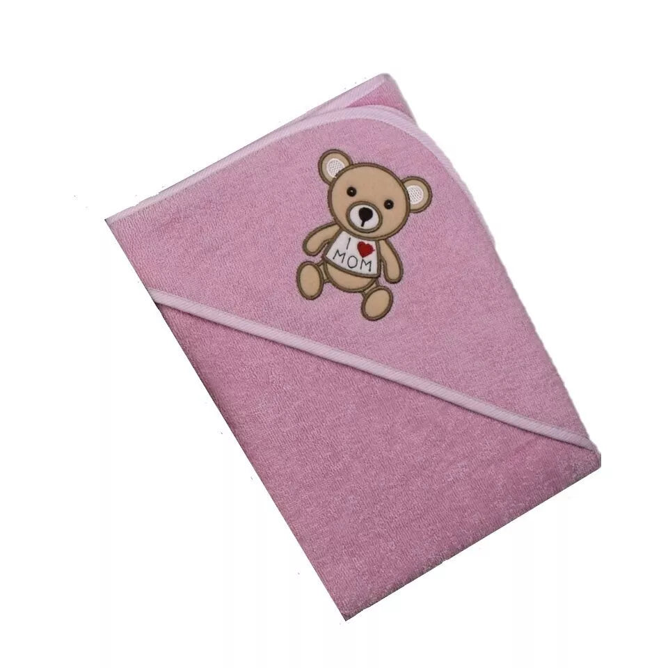 Rankšluostis kūdikiui su gobtuvu BEAR