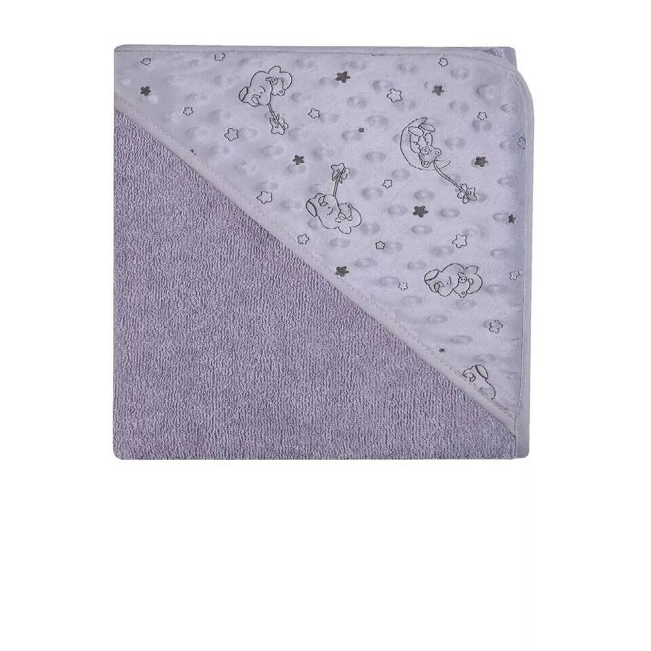 Rankšluostis kūdikiui su gobtuvu Duet Baby Grey