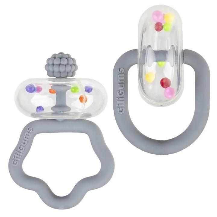 Rinkinys Silikoninių Kramtukų su barškučiais GiliGums RATTLING Set
