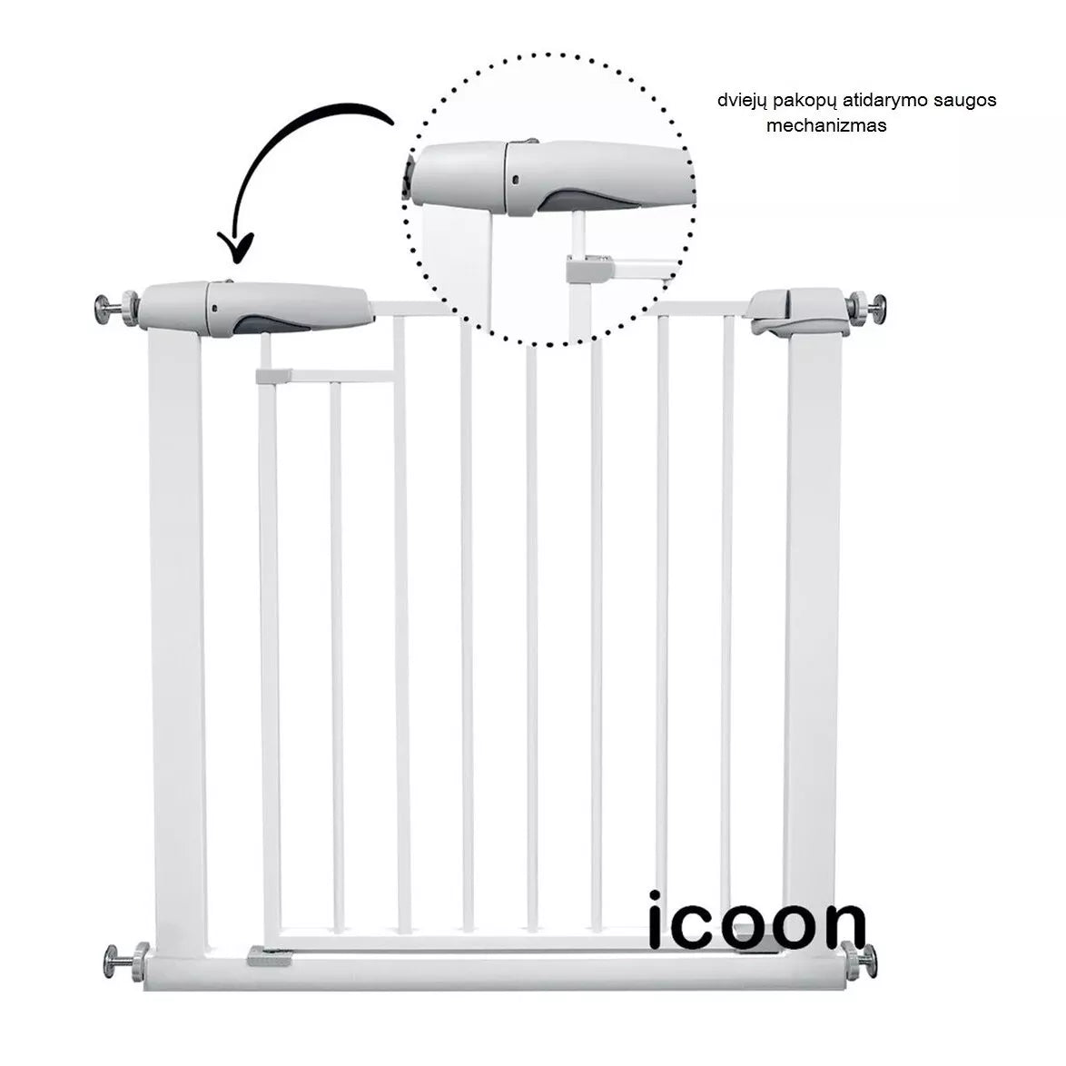 Apsauginiai varteliai ICOON 76-104 cm, White