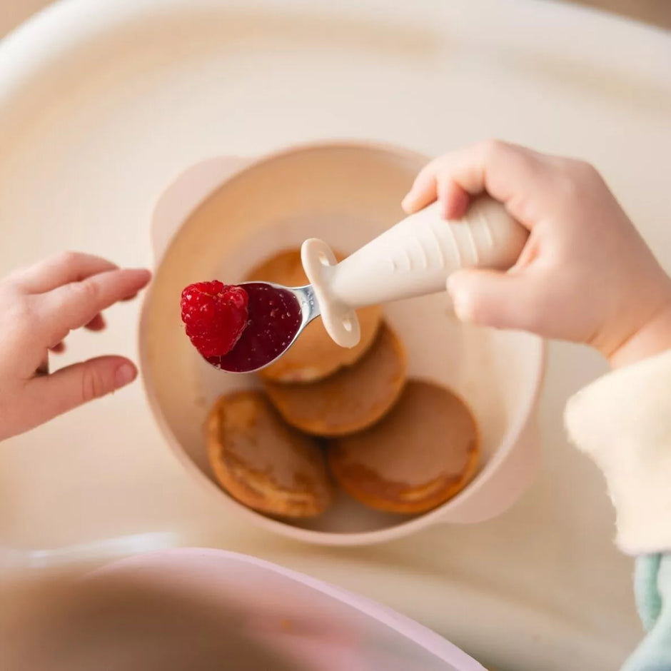 Šaukštelis ir šakutė nerūdijančio plieno BabyOno 1665/02