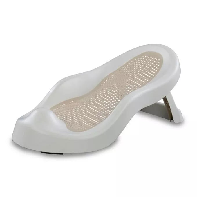 Sulankstoma kūdikio vonelė su termometru ir silikoniniu gultuku BATH&CARE Beige