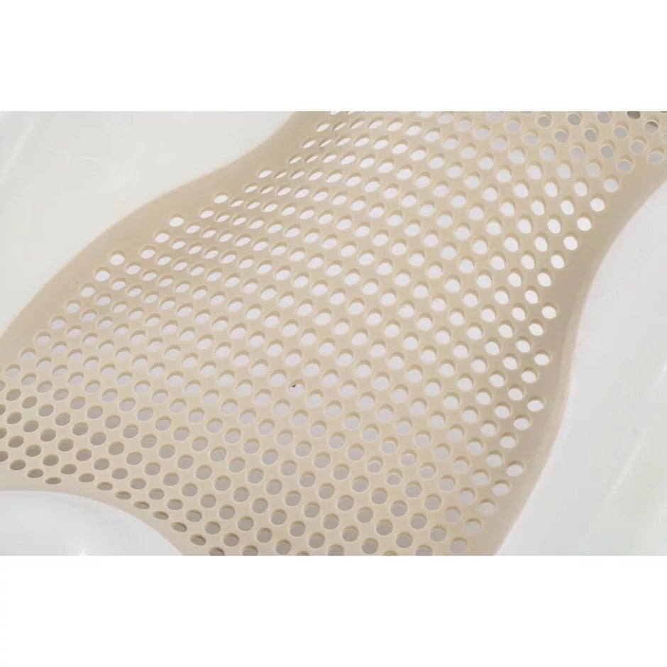 Sulankstoma kūdikio vonelė su termometru ir silikoniniu gultuku BATH&CARE Beige