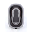 Sulankstoma kūdikio vonelė su termometru ir silikoniniu gultuku BATH&CARE Dark Grey