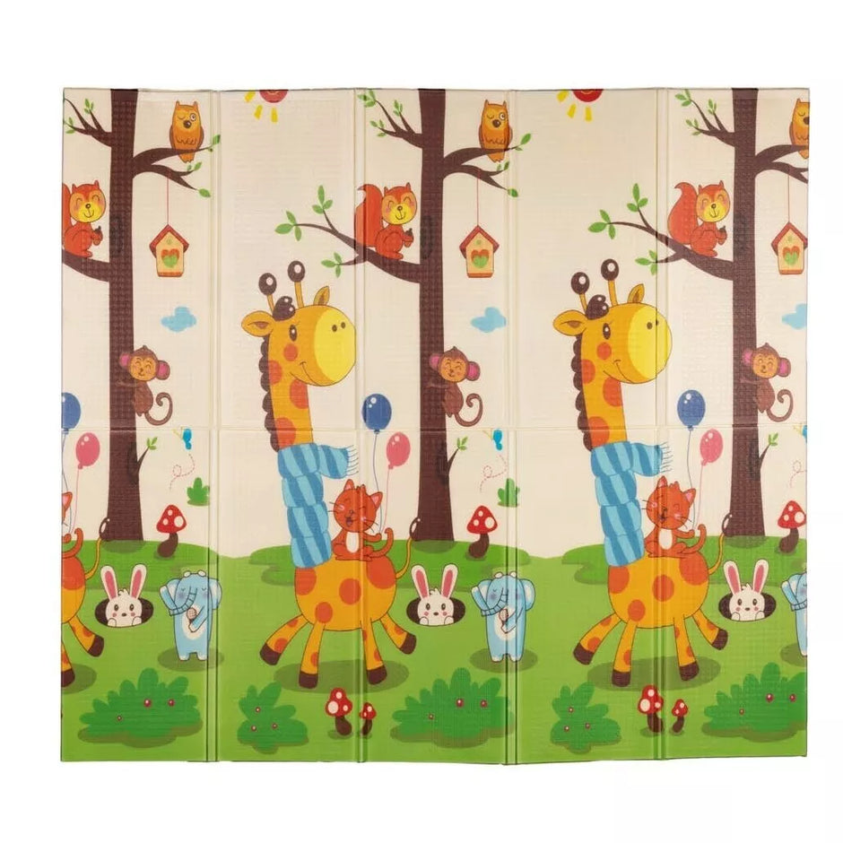 Sulankstomas, dvipusis putplasčio kilimėlis GIRAFFE & ANIMALS