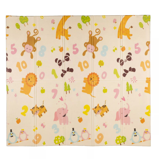 Sulankstomas, dvipusis putplasčio kilimėlis NUMBERS & GIRAFFE