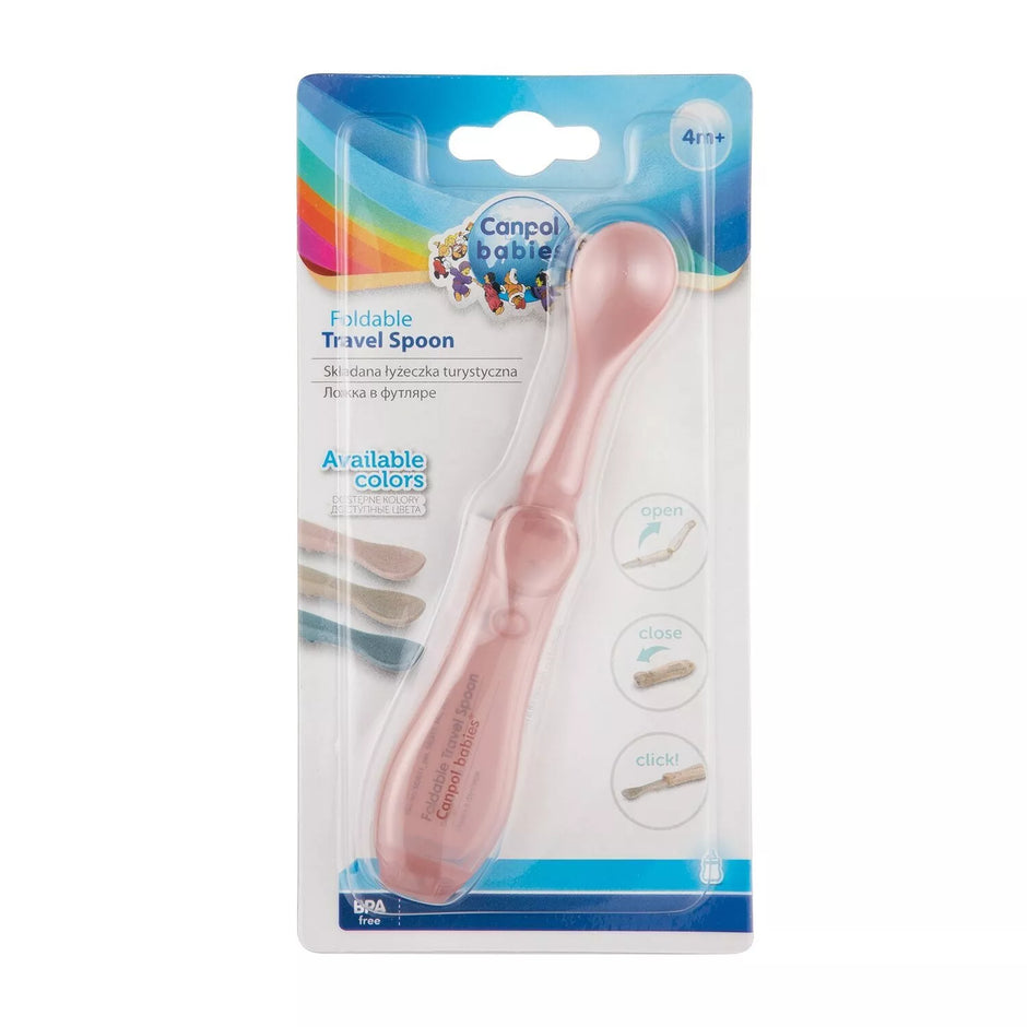 Sulankstomas kelioninis šaukštas Canpol Babies 56/611, Pink