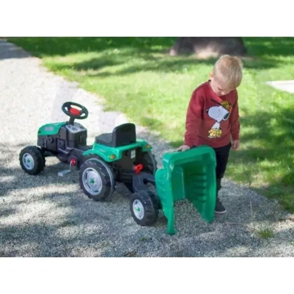 Traktorius minamas su priekaba PILSAN Red